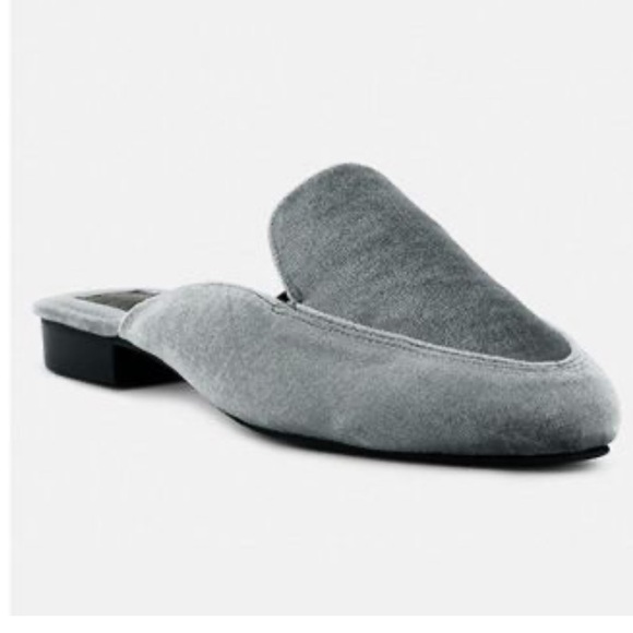 rag & co Shoes - Rag & Co. gray velvet‎ mule NEW 7.5